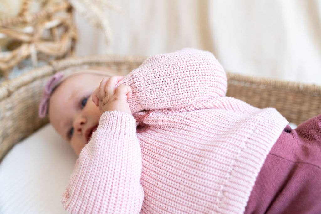 Love Embroidered Chunky Knit Baby Sweater (Organic)