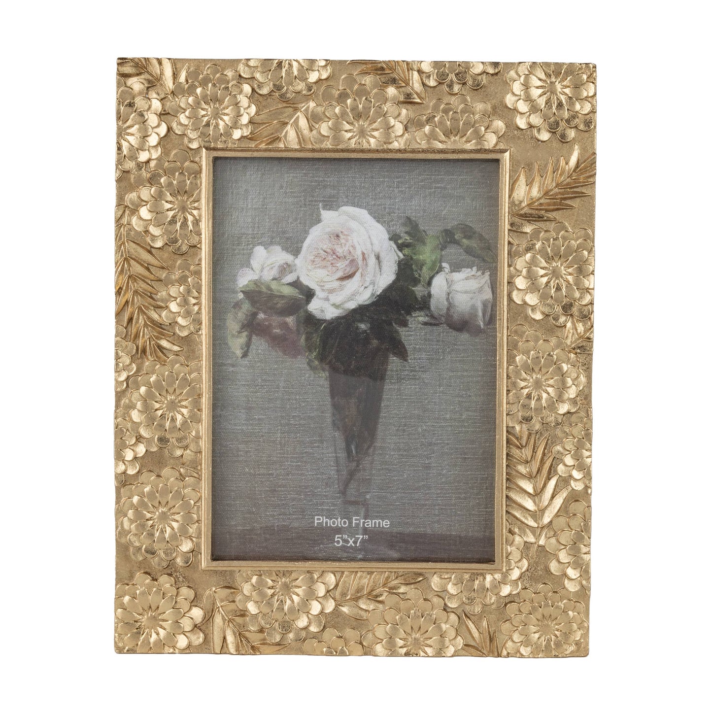 Floral motif frame, gold