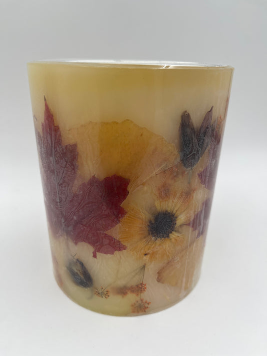 Small Round Botanical Candle-Harvest Pumpkin