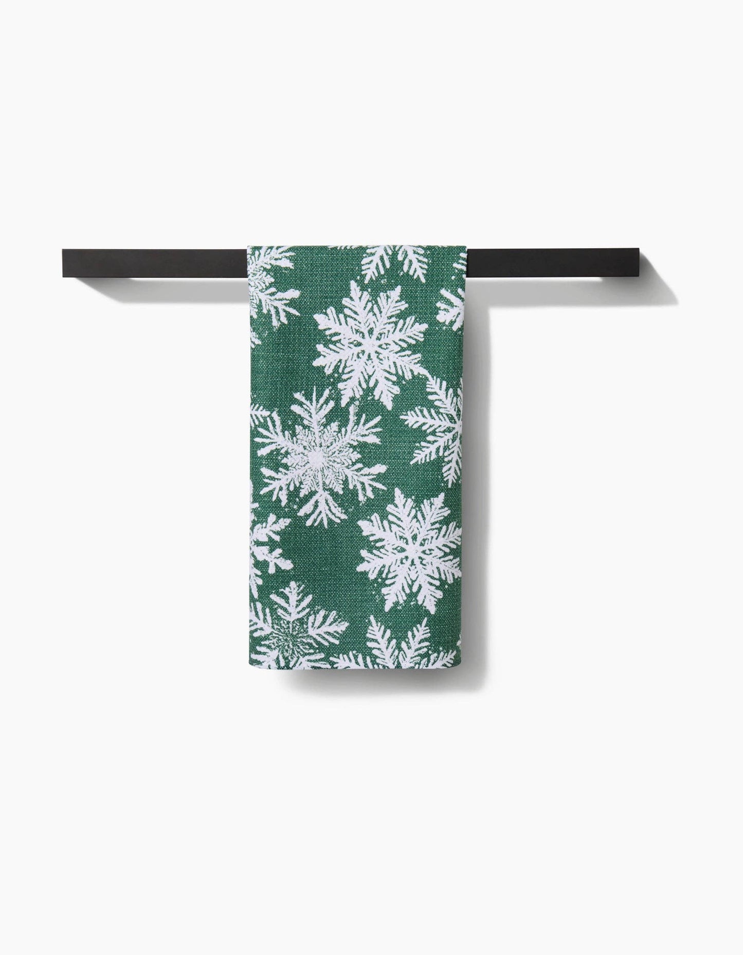 Geometry - Snowy Days Green Tea Towel
