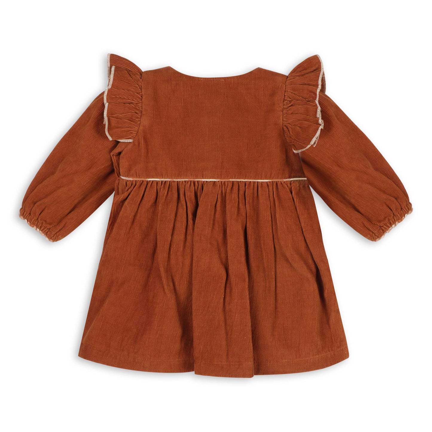Floral Embroidered Corduroy Baby Dress & Bloomer (Organic)