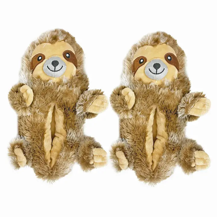Dusty the Sloth Funny Fluffy Animal Slippers