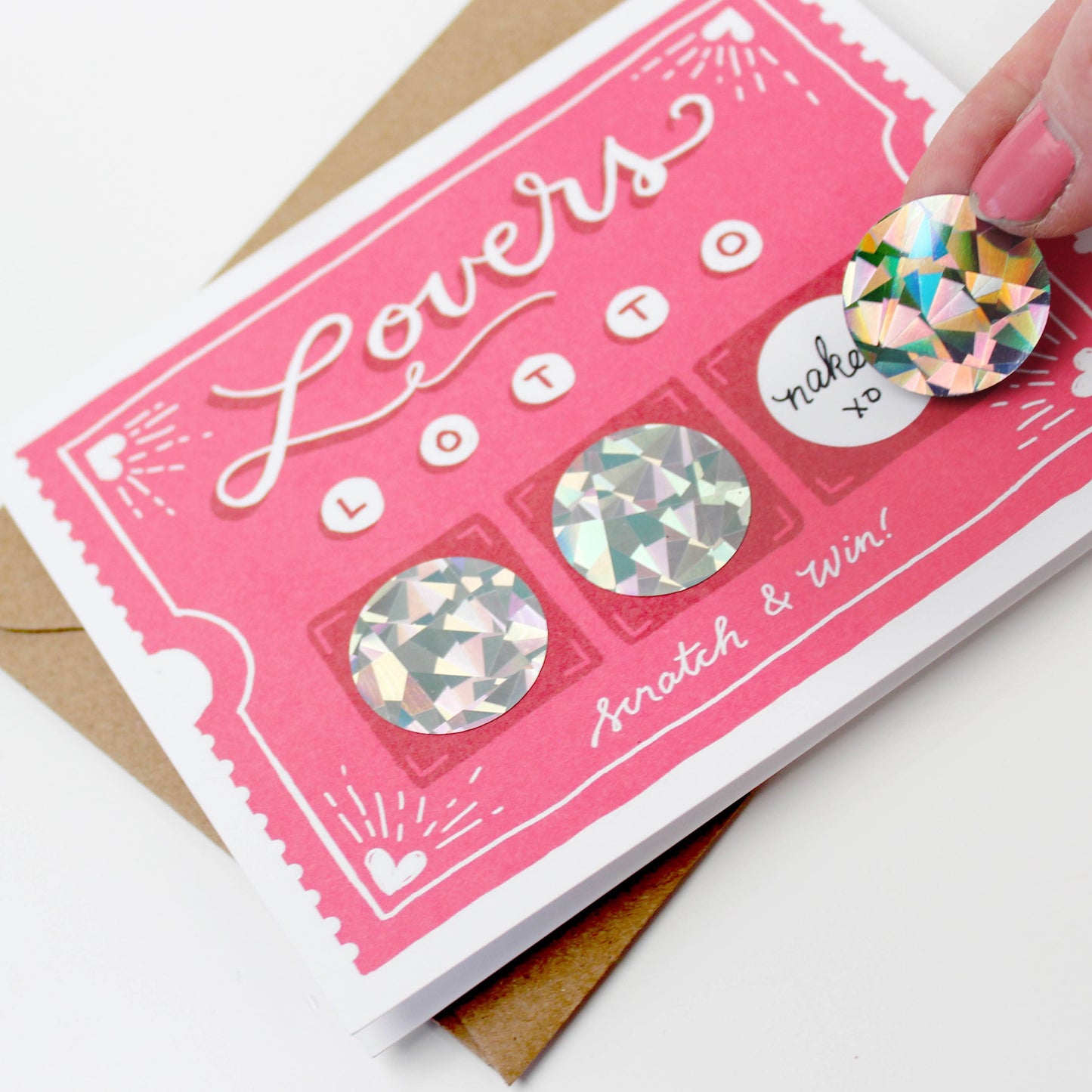Tarjeta Raspadita - Lotería de los Enamorados - Amor/Aniversario