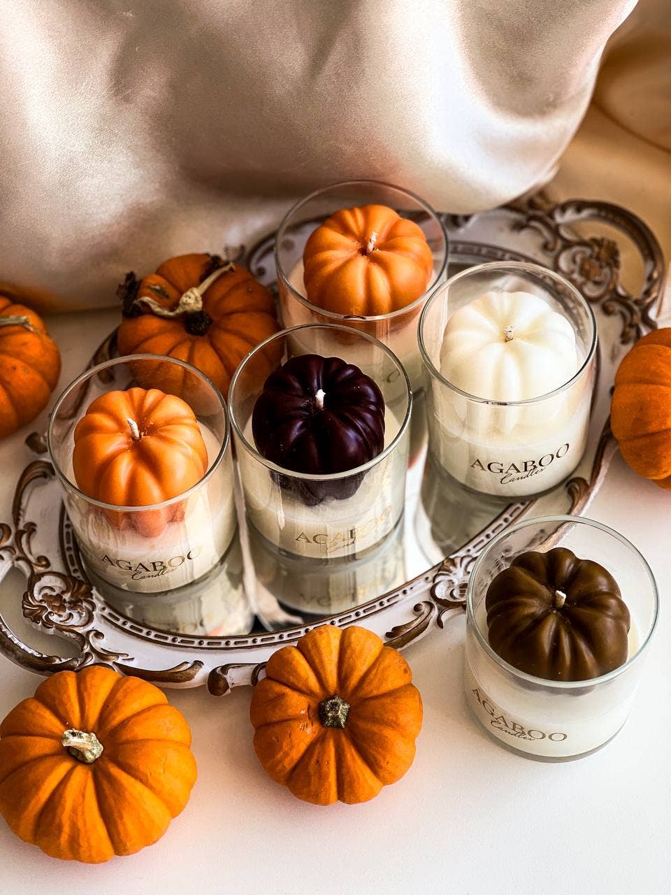 Halloween Candle 9 oz -Container Candle with Pumpkin 3.5x3in