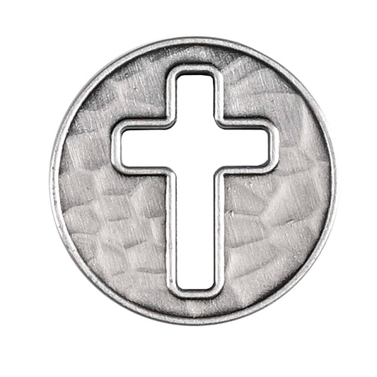 Cruz de monedas de bolsillo No te preocupes