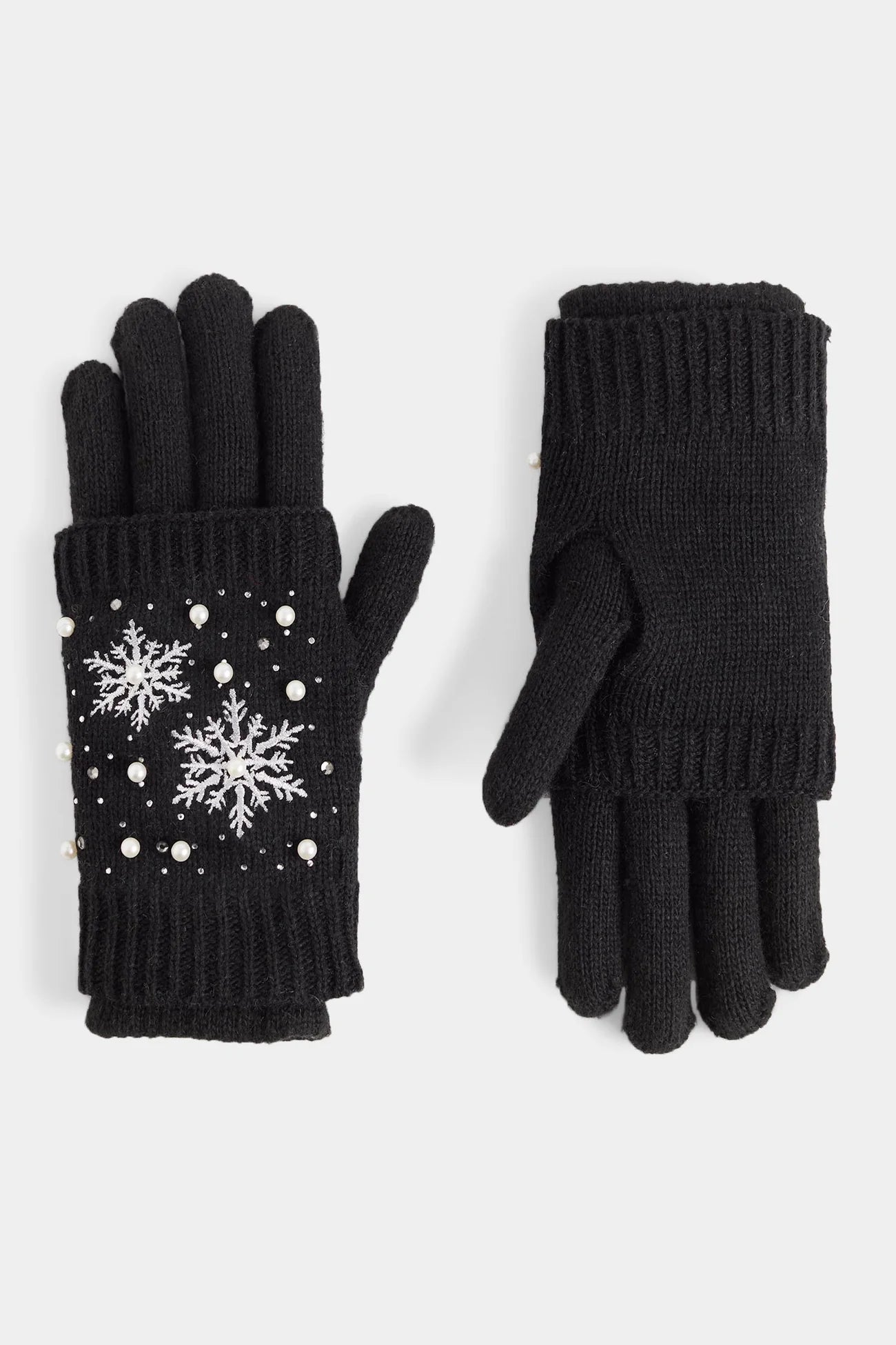 Snowflake Convertible Gloves