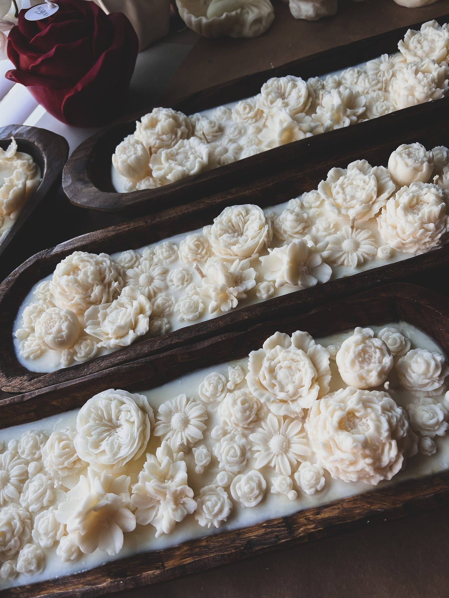 HUGE Flower Candle 28 oz -Dough Bowl Candle 19½" X 5½" X 2"
