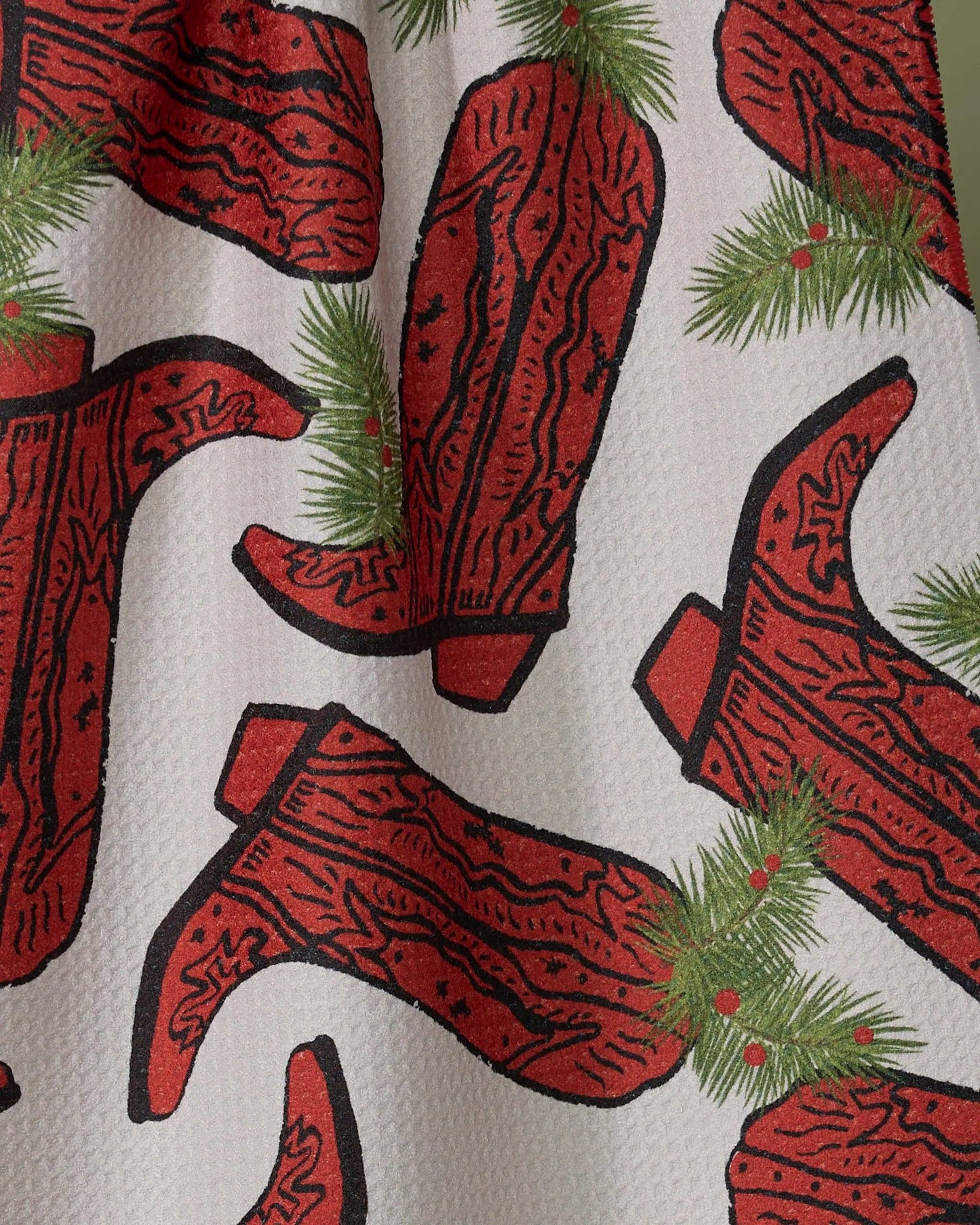 Geometry - Rodeo Red Tea Towel