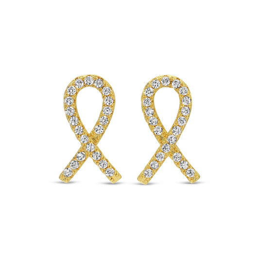 Pave Ribbon Studs On Velvet Gift Tag -Splendid Iris