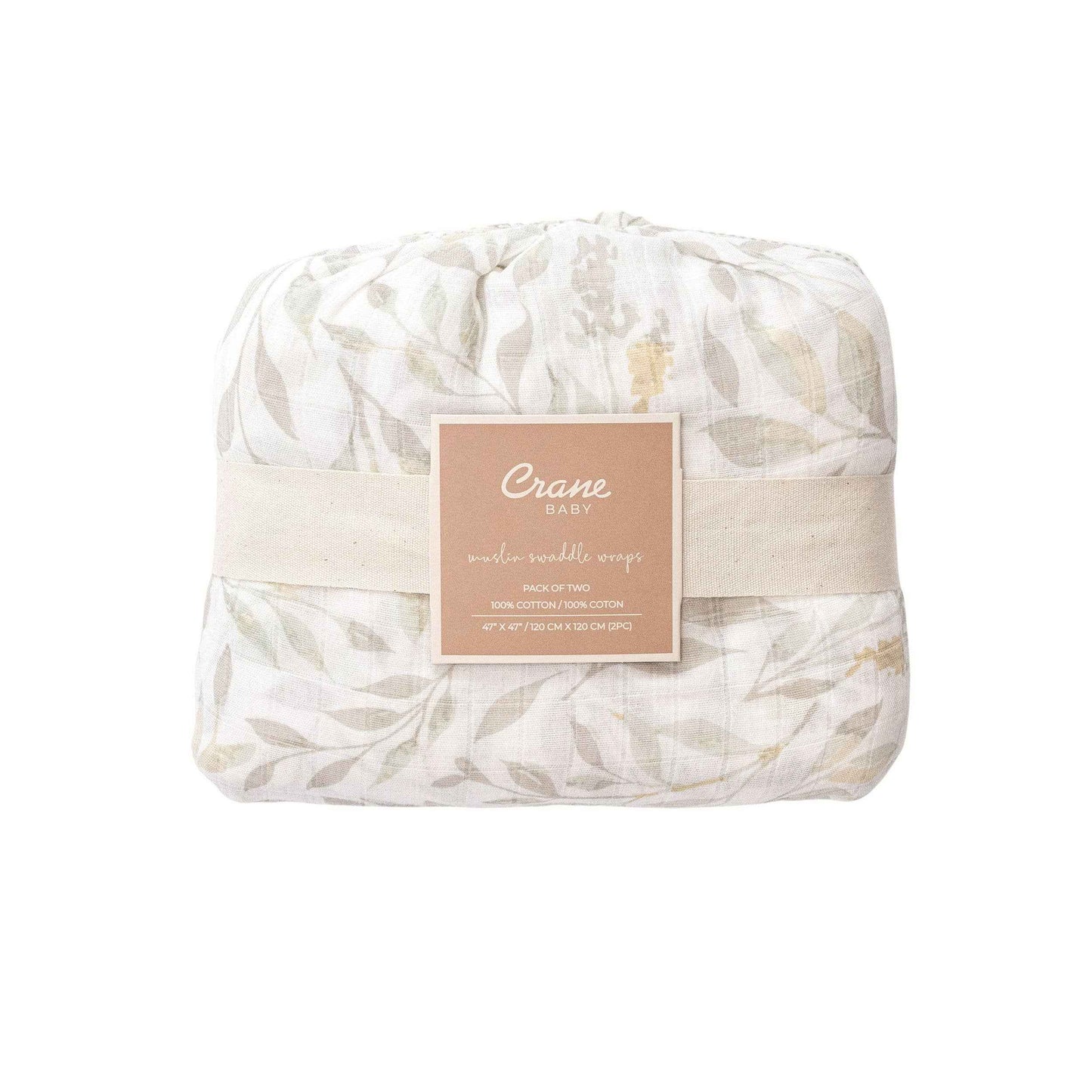 Crane Baby - Willow 2-pc. Leafy Swaddle Set