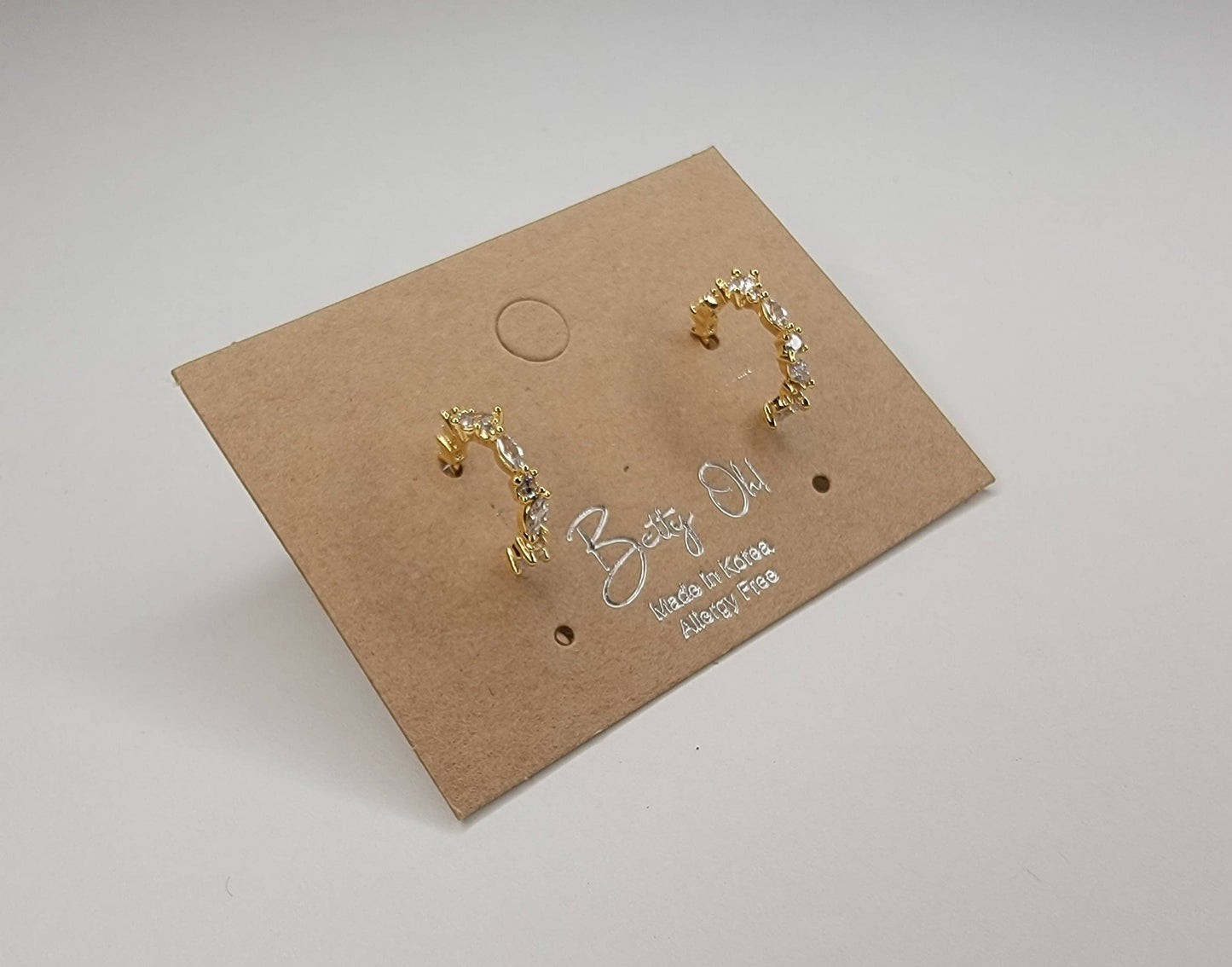 Cubic Zircornia Hoop Earring