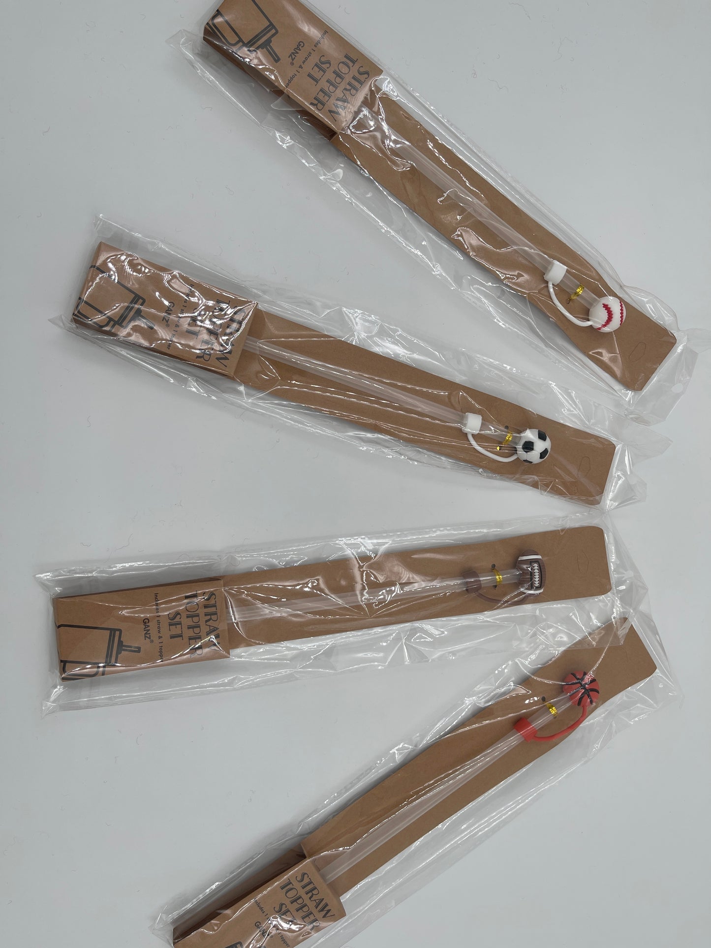 Sports Straw Topper Set-Assorted Styles