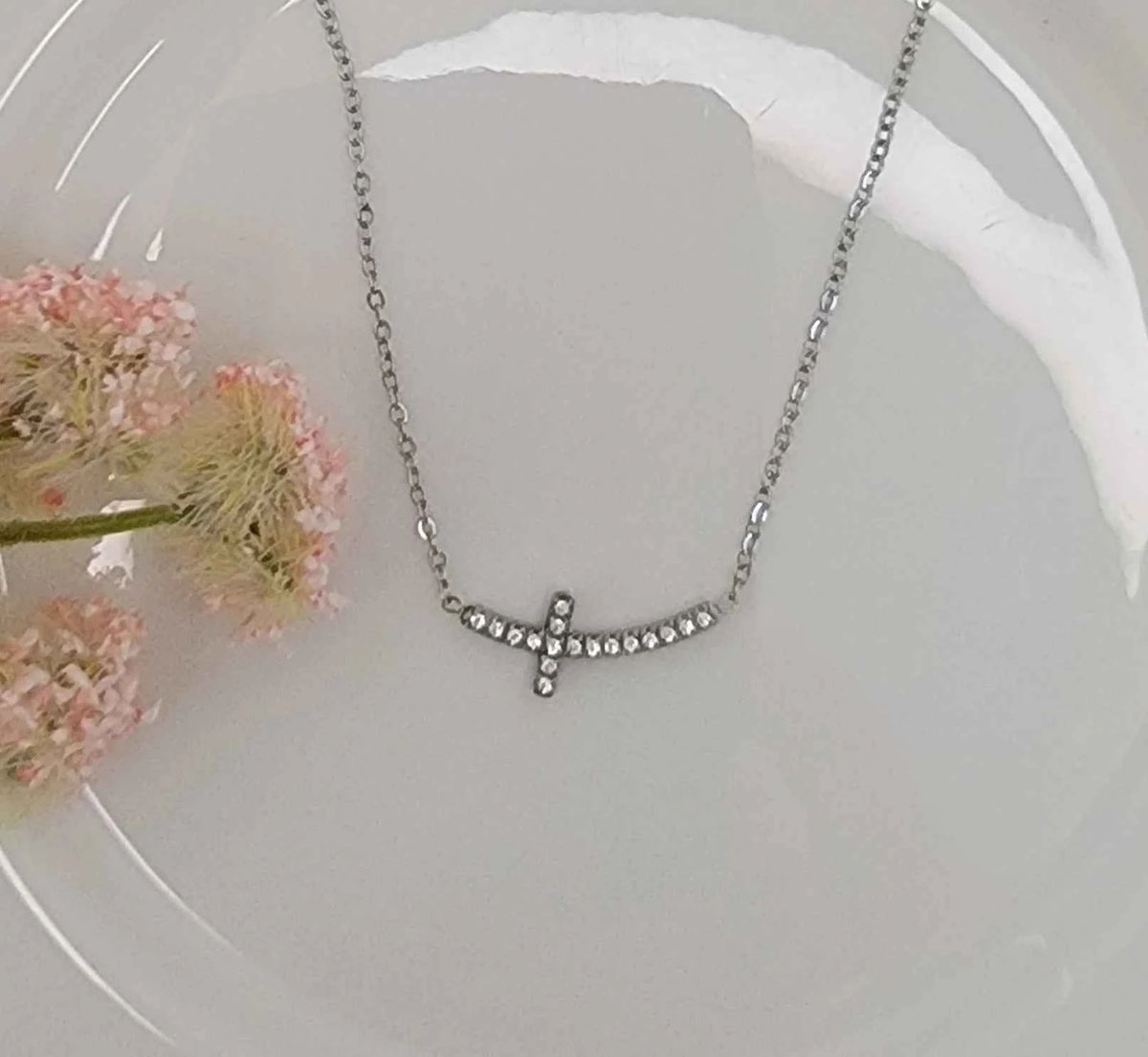 Sideways Cross Necklace
