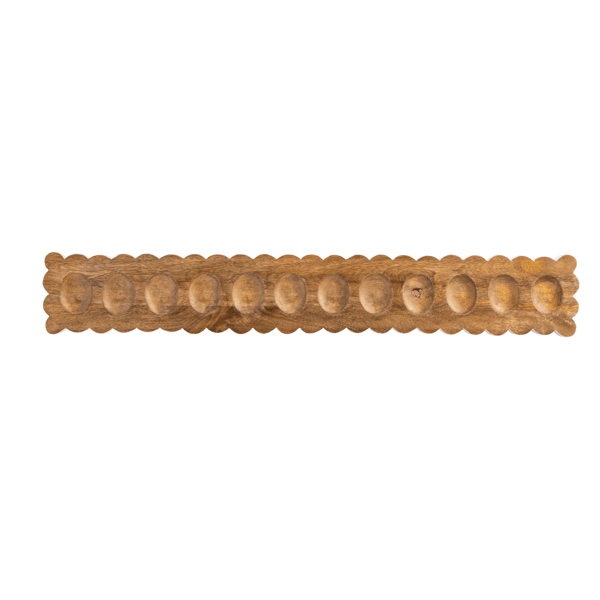 Scalloped Wooden Devil Egg