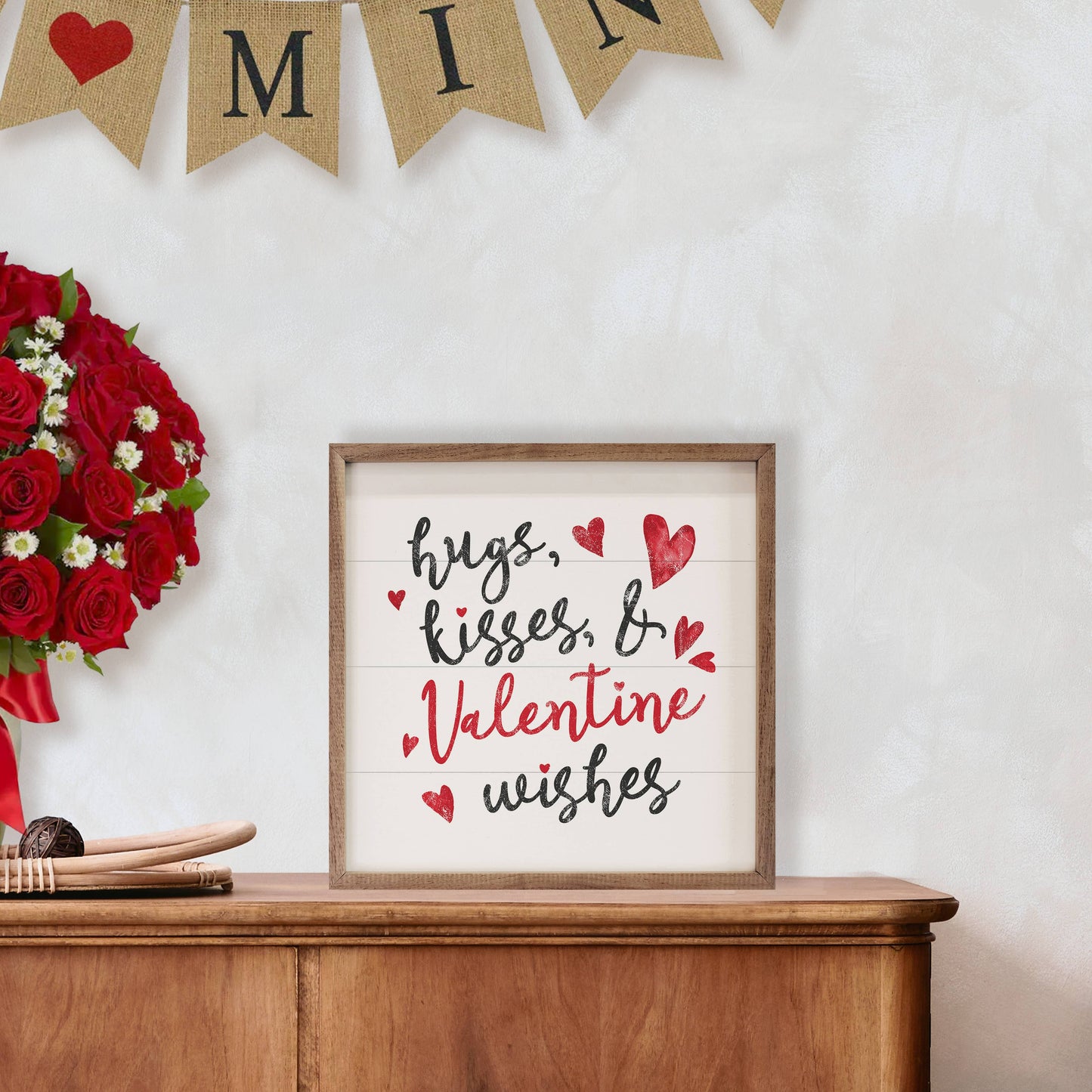 Kendrick Home - Hugs Kisses And Valentine Wishes White