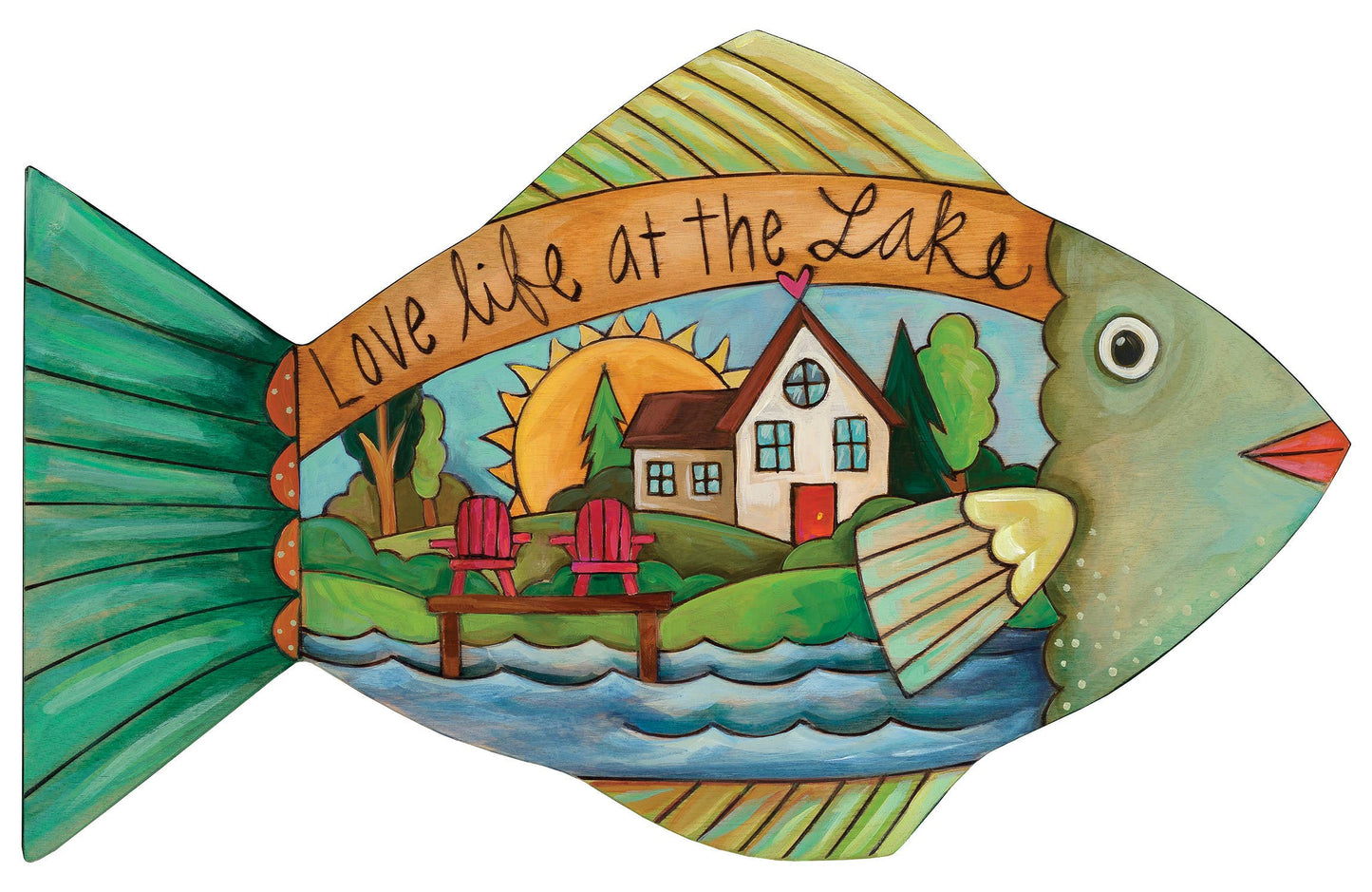 "Keep it Reel" Fish Shaped Plaque