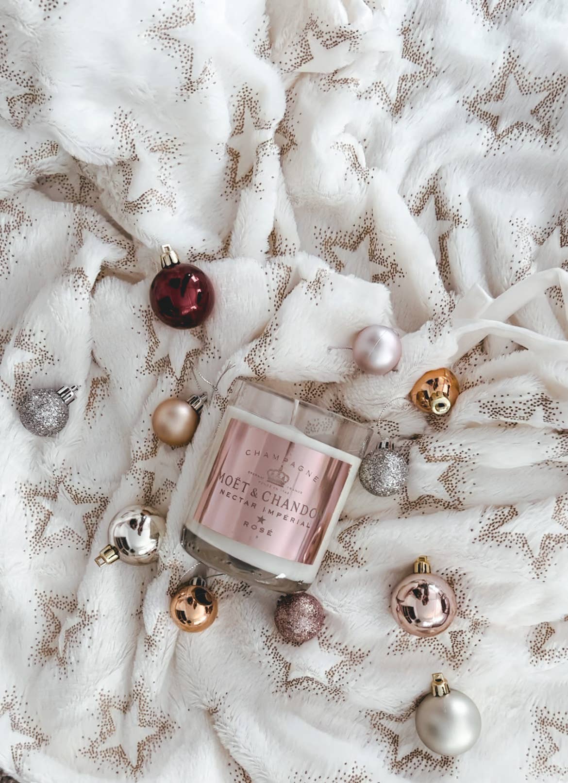 Recycled Moet Rose Candle