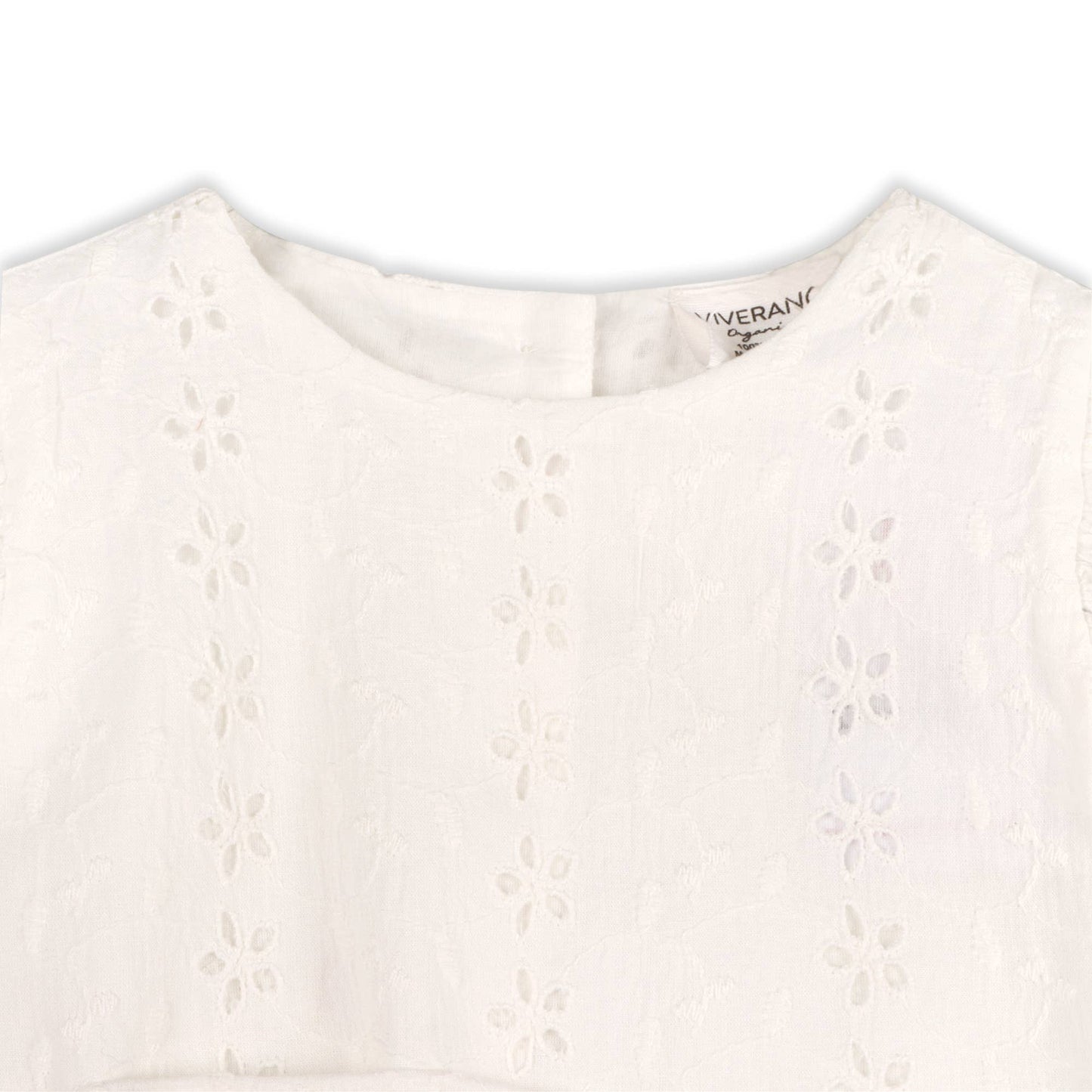 Milly Eyelet & Bow Baby Top + Ruffled Bloomer -Organic