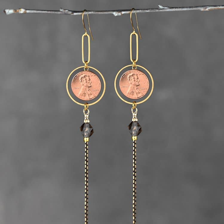 A Lucky Penny For Your Thoughts Earrings