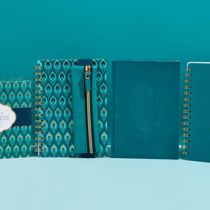 Cascading Plumes Oliver Notebook with Pen Pocket