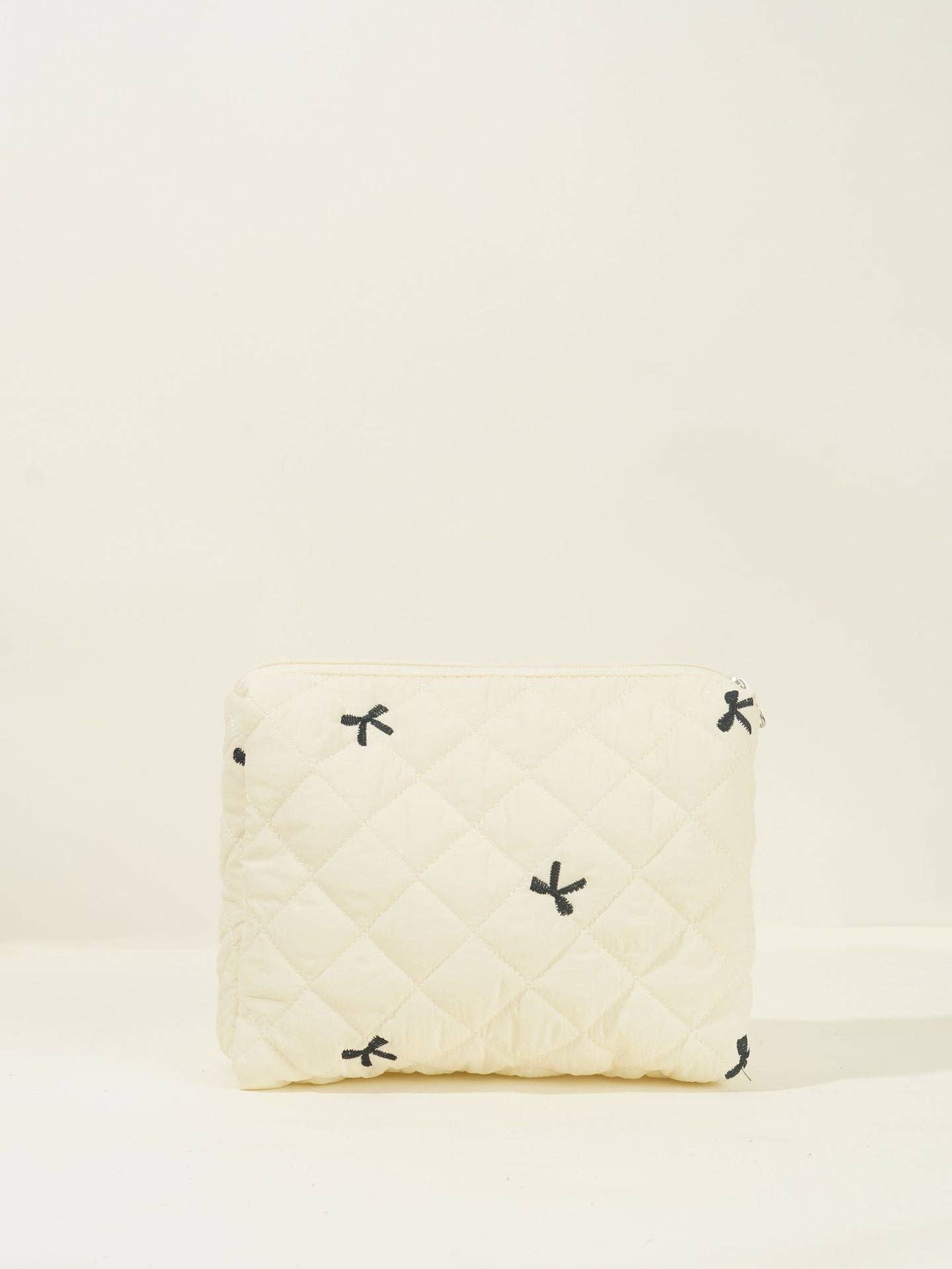 Bows Print Large Capacity Cosmetic Bag