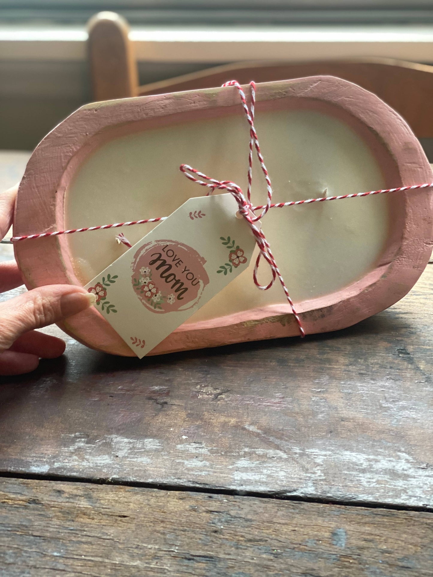 Pink Dough Bowl Candle