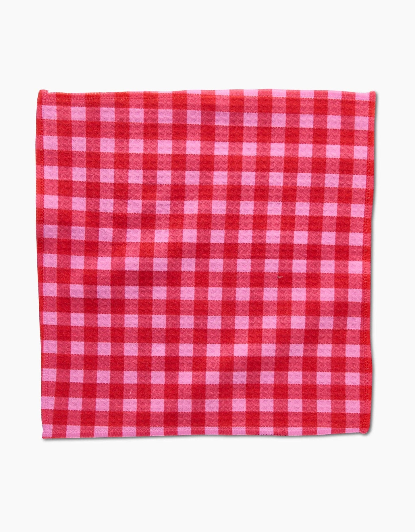 Geometry - Cherry Gingham Luxe Washcloth Set