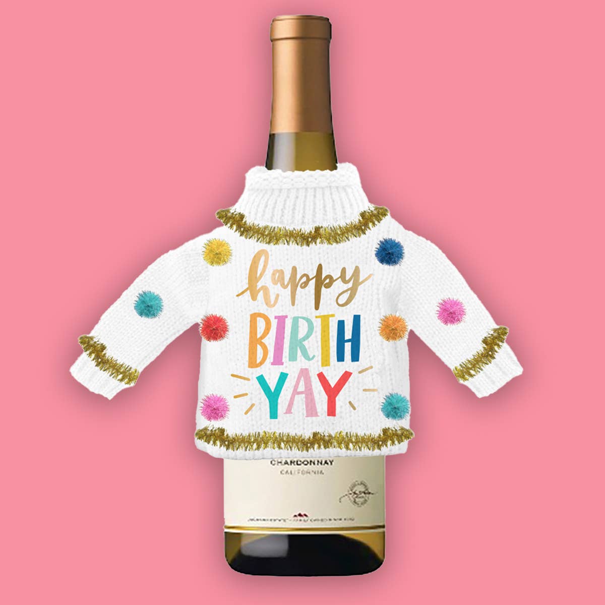 Funny Wine Bottle Sweater | Happy BirthYay