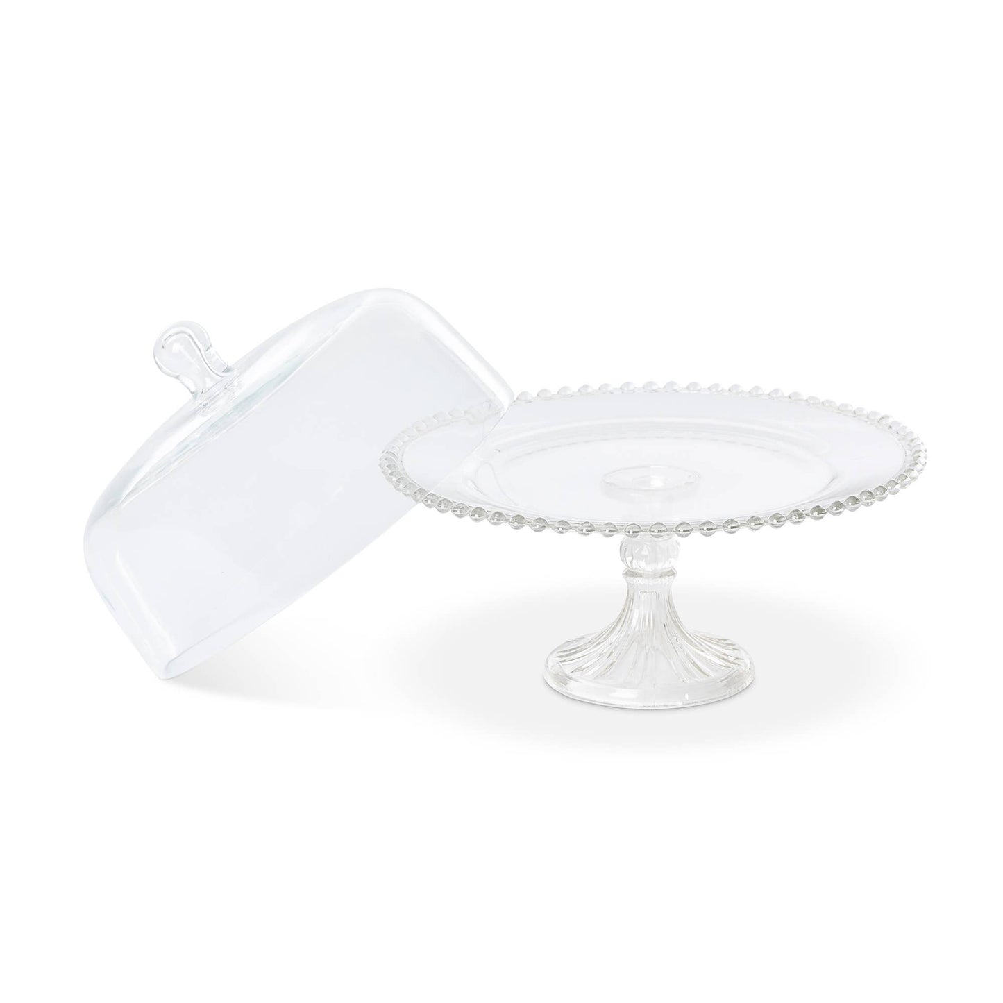 Park Hill Collection Candlewick Glass Cake Plate with Dome