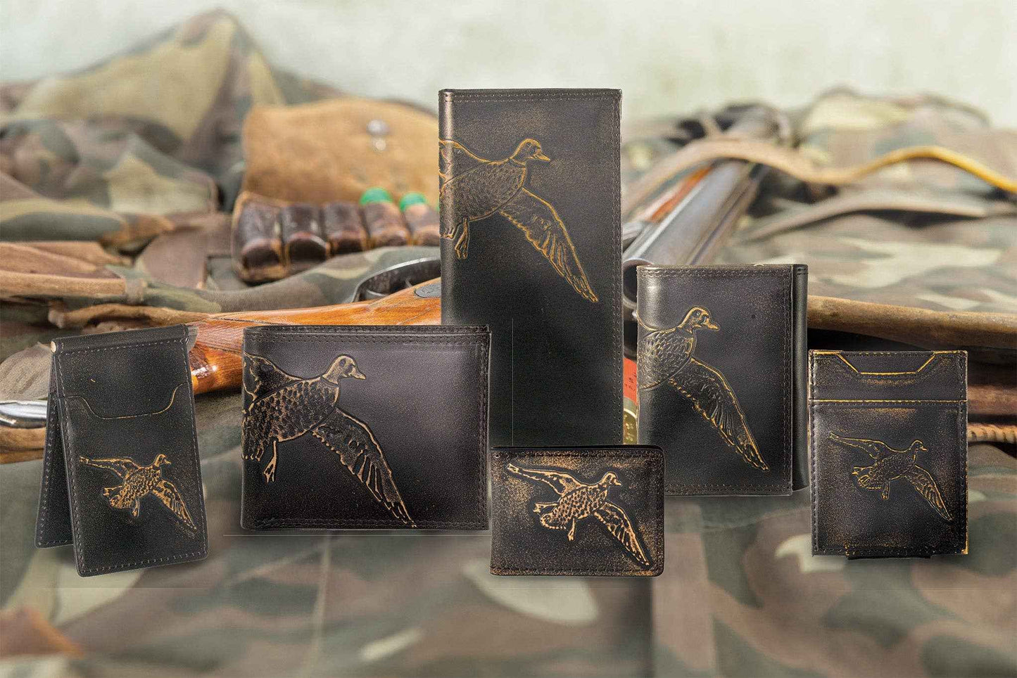 Mallard Burnished Leather Trifold Wallet