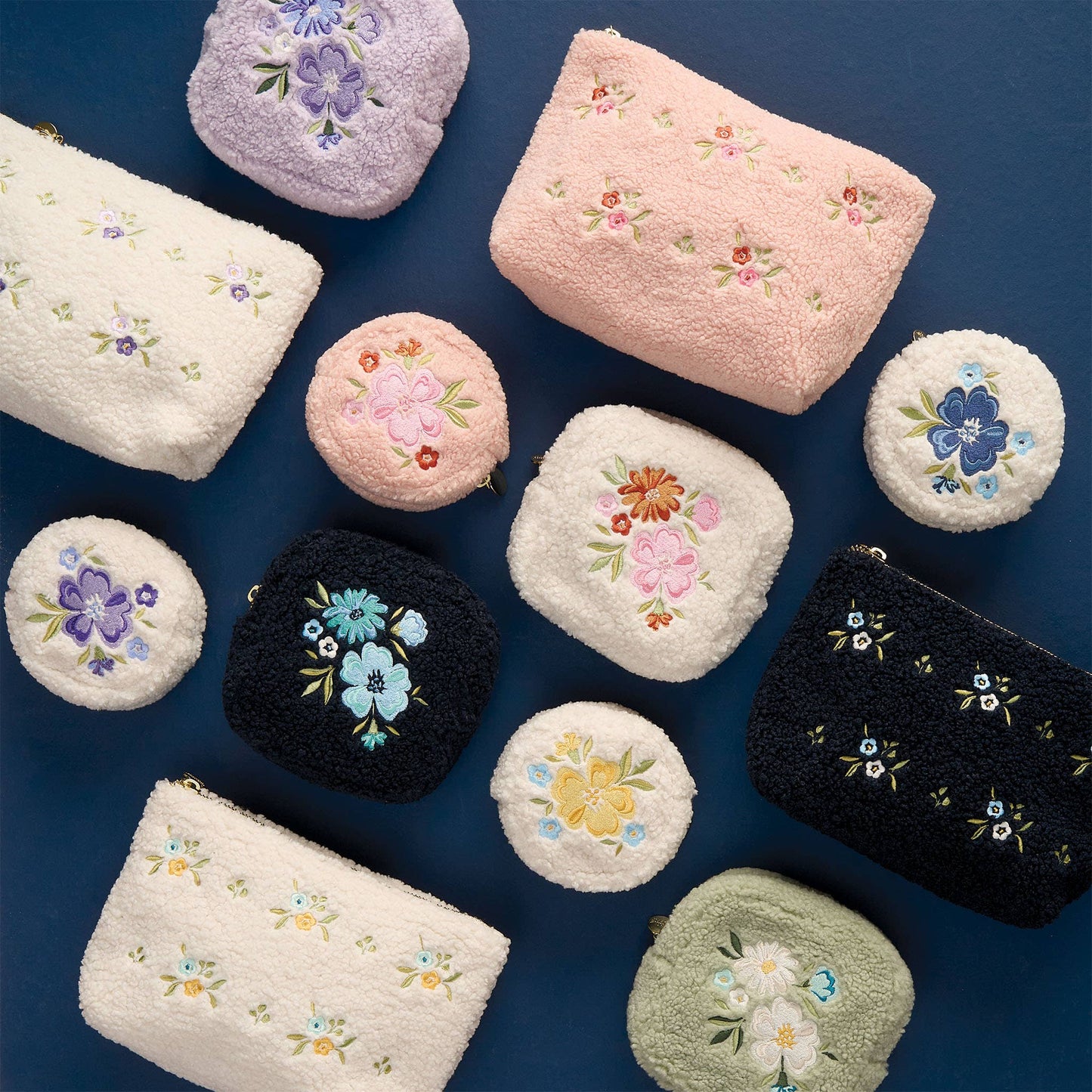 Teddy Pouch-Dainty Floral Pink