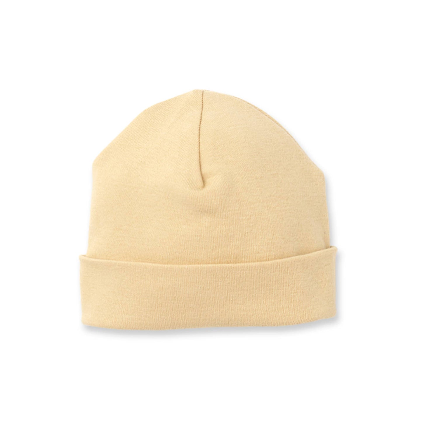 Baby's Black, Gold, Striped Cotton Hat: Thin Black Stripes