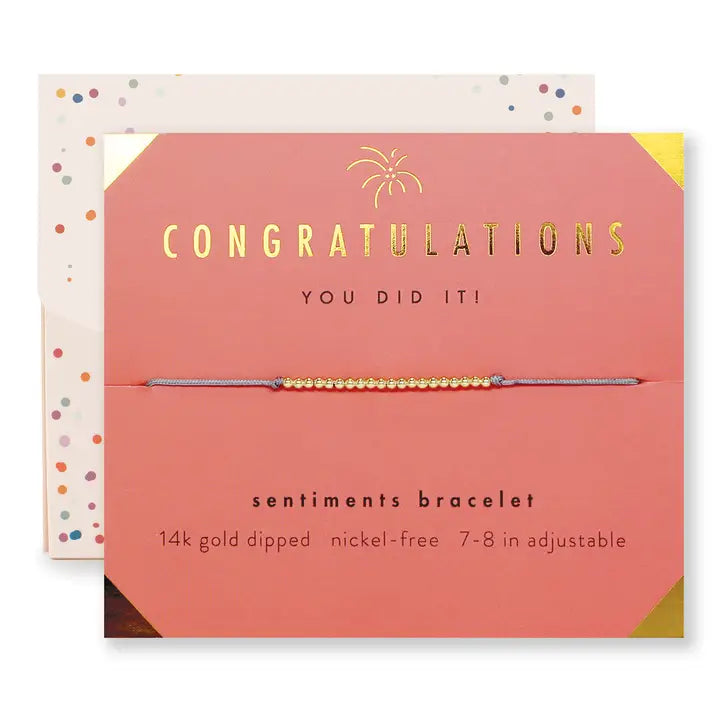 Sentiments Bracelet + Env - Congrats