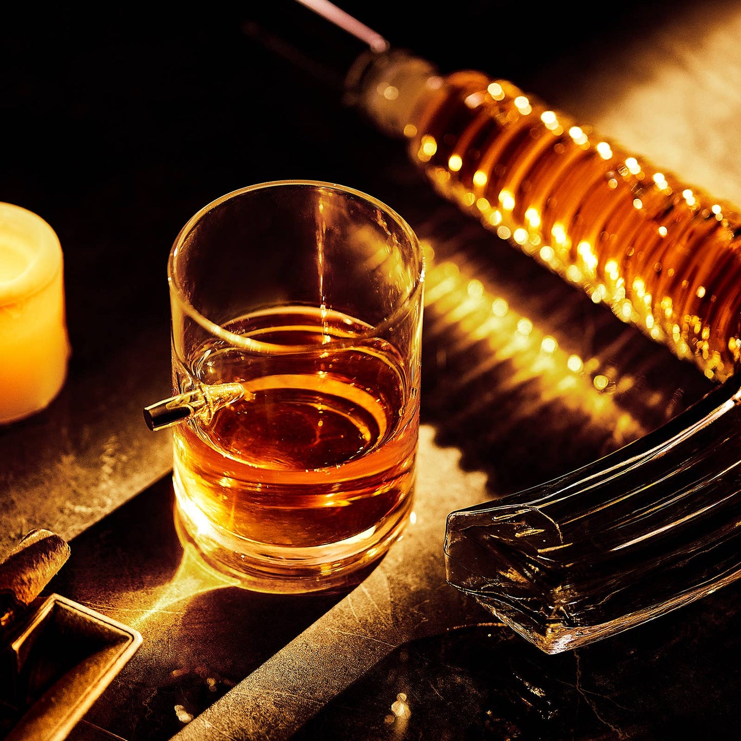 Rifle Whiskey Decanter Set - Birthday Gifts for Men Dad