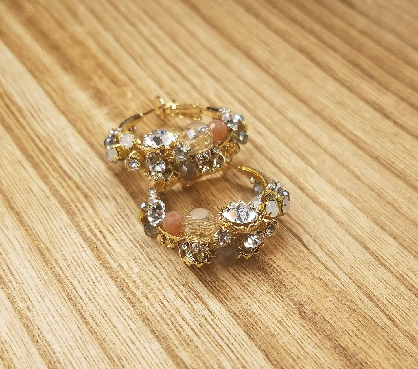 Handmade Crystal Deco Beads Hoop