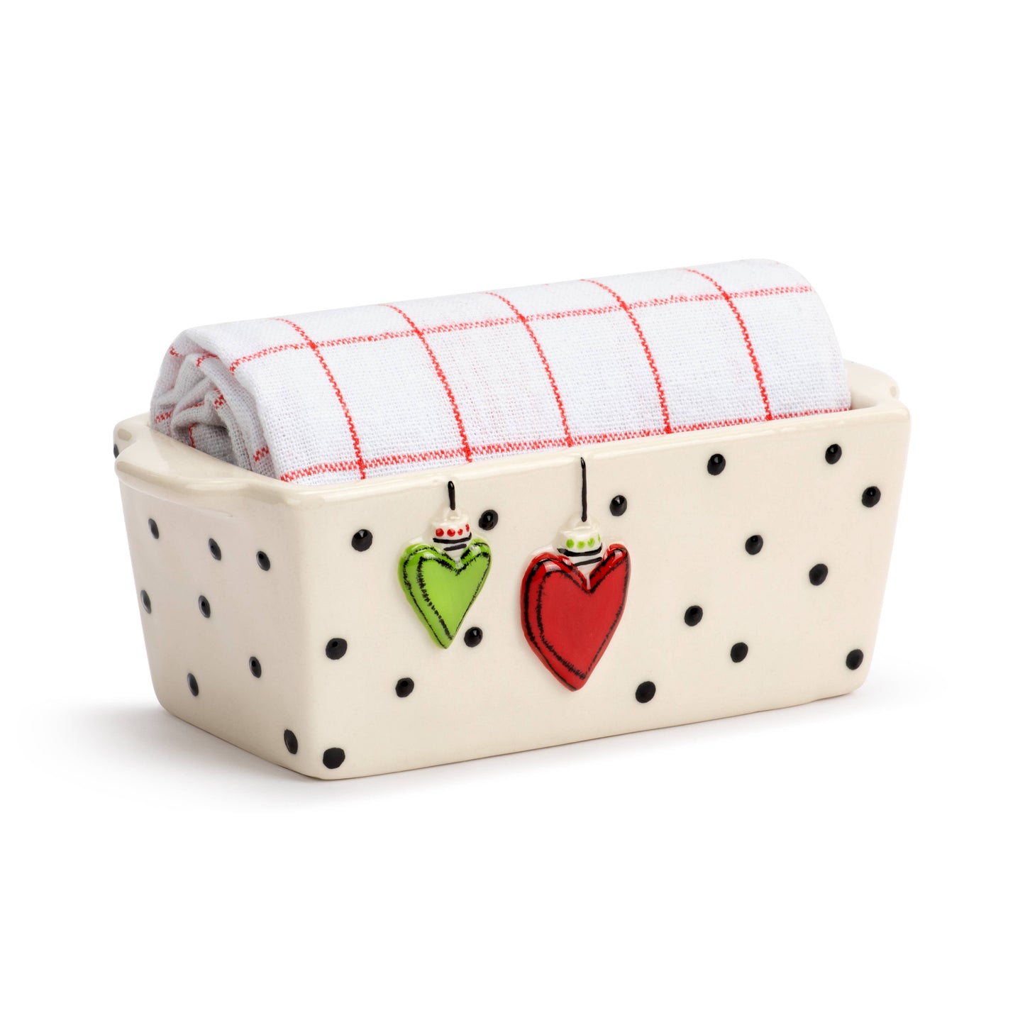 Mini Loaf Pan with Towel Set - Hearts