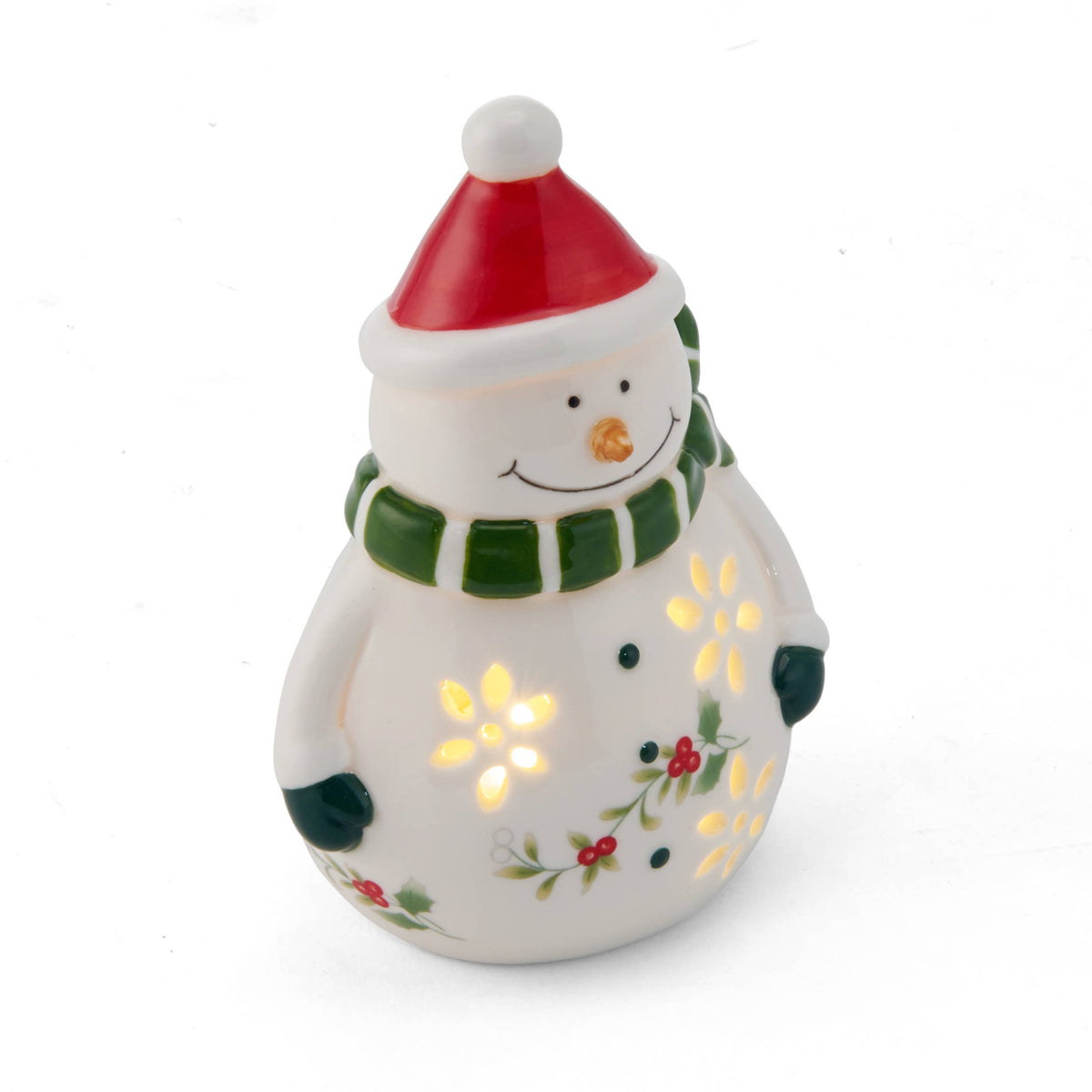 Winterberry 5.5In LED Snowman Giftbox