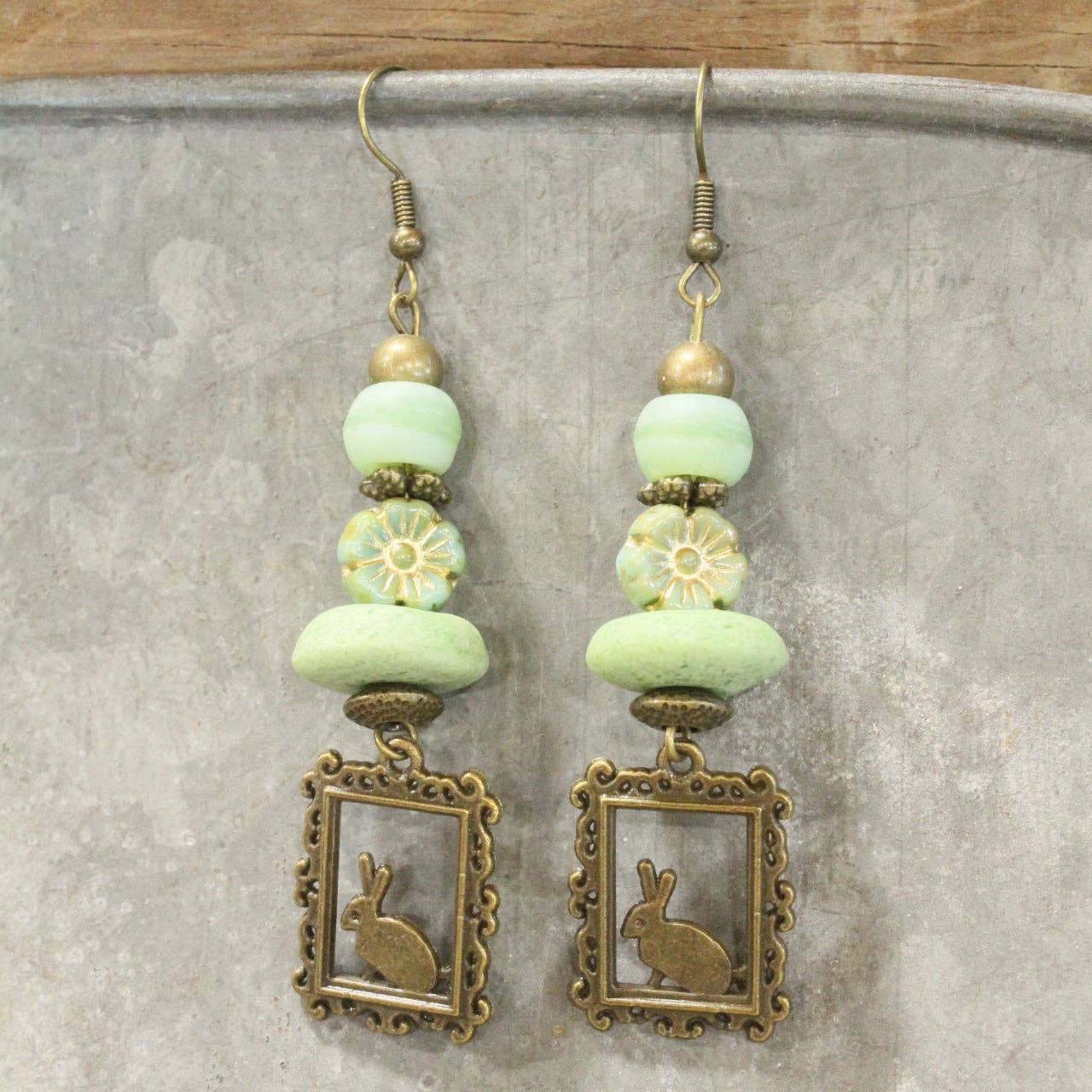 Egg Hunt Bunny Charming Dangle Earrings