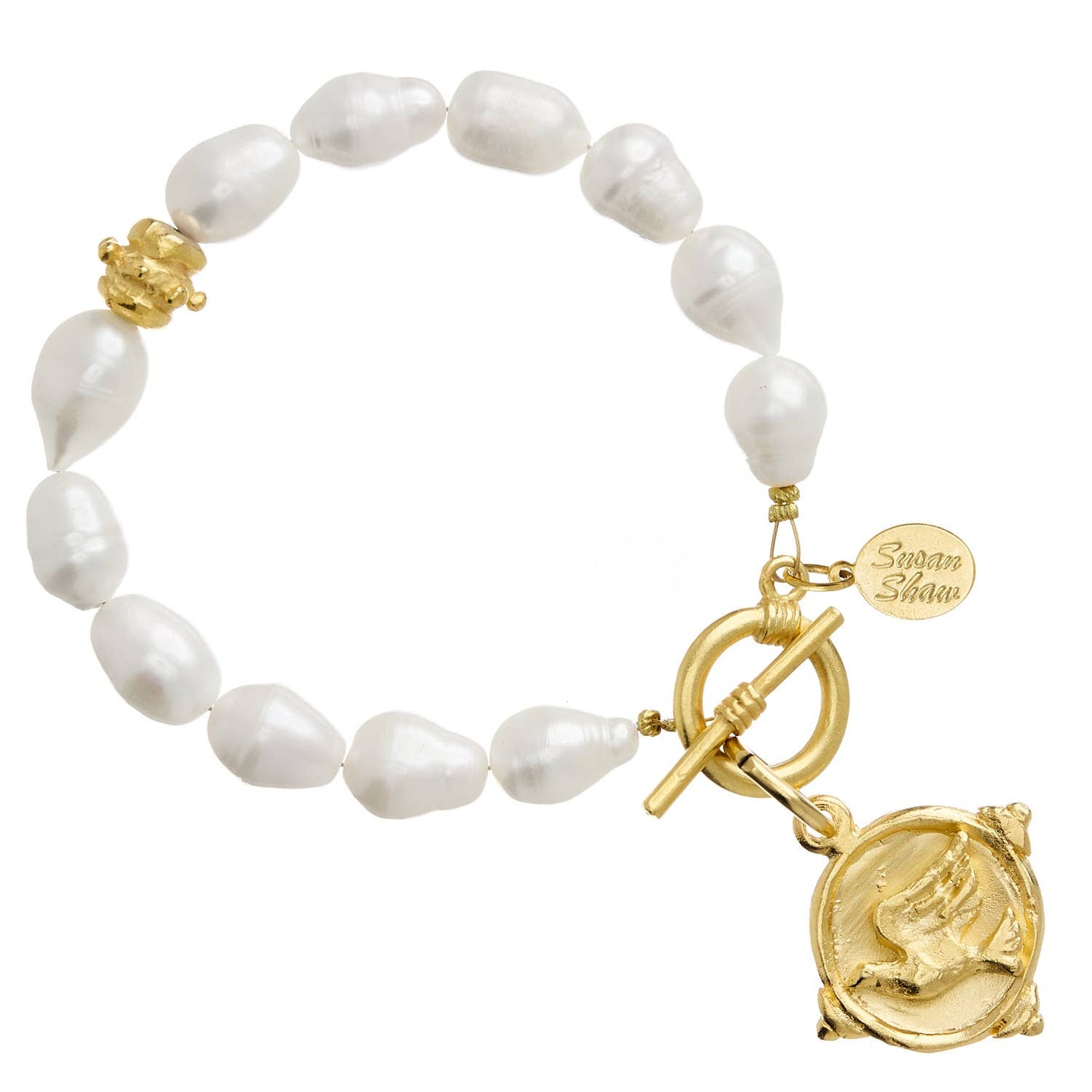 Susan Shaw - Dove Intaglio Pearl Bracelet