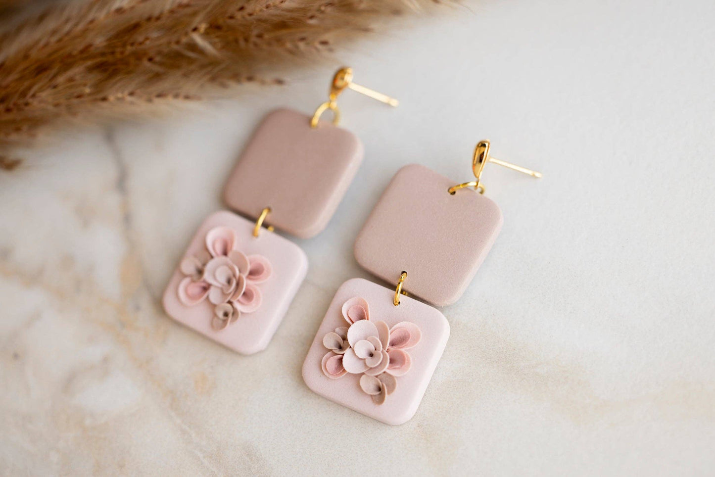 Neutral Floral Squares