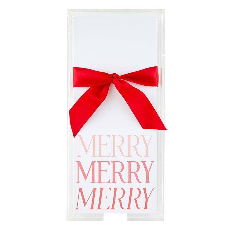 Rect Notepad w/ Tray Merry