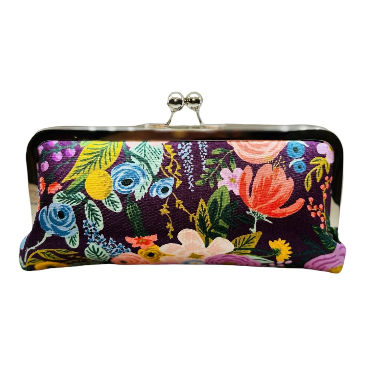 Cell Phone Clutch - Floral Plum