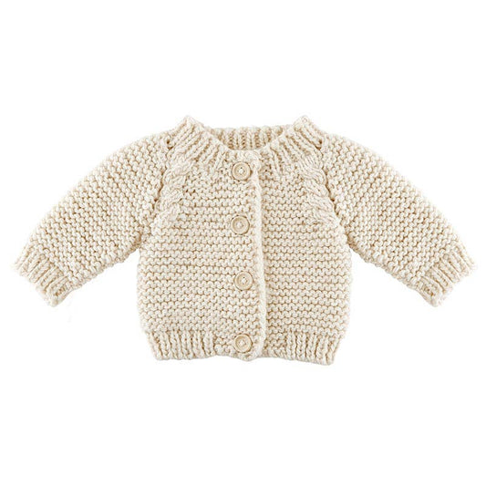 Cozy Knit Sweater - Round Buttons 0-6 Mo