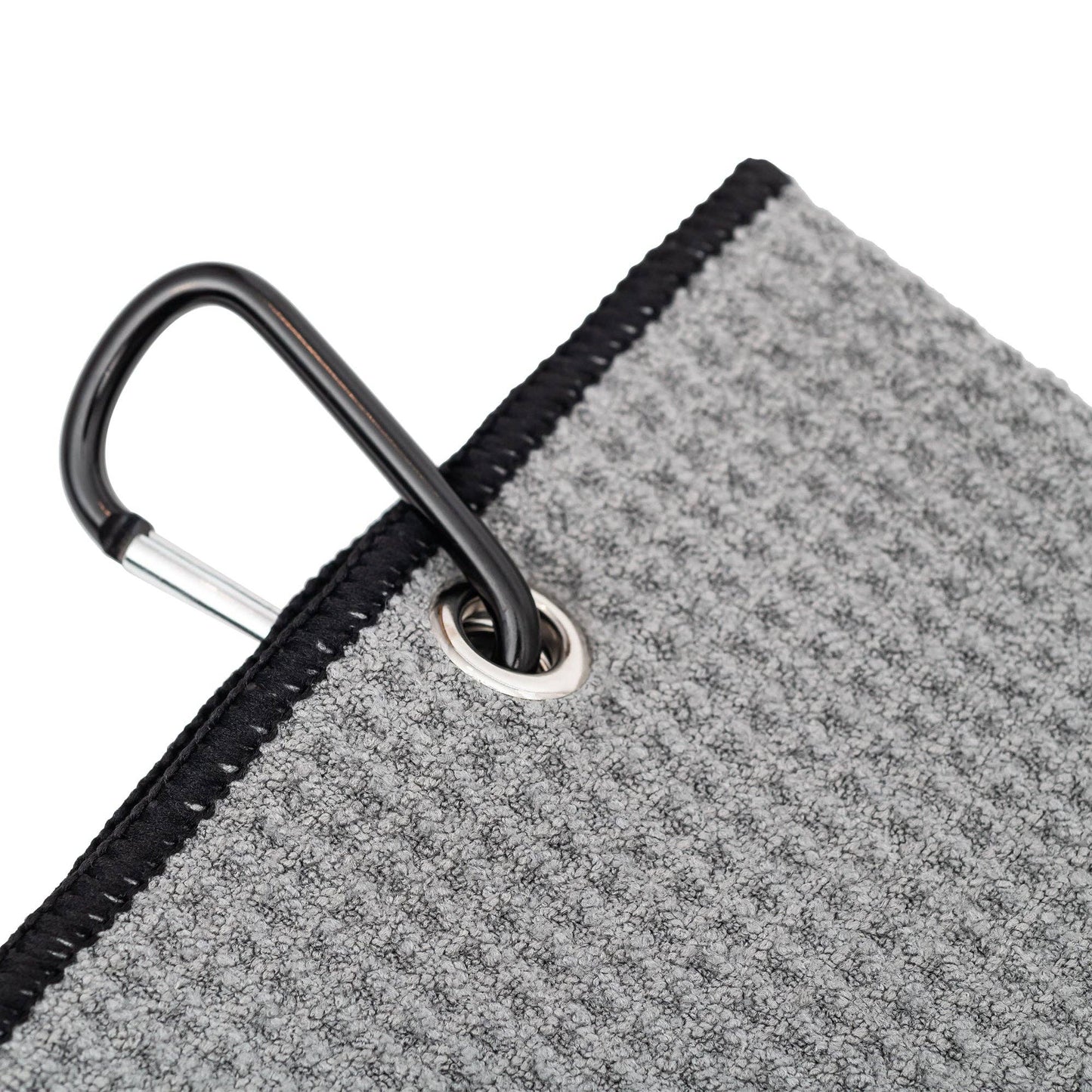 Golf Towel | Absorbent Golf Bag Towel with Carabiner: Black