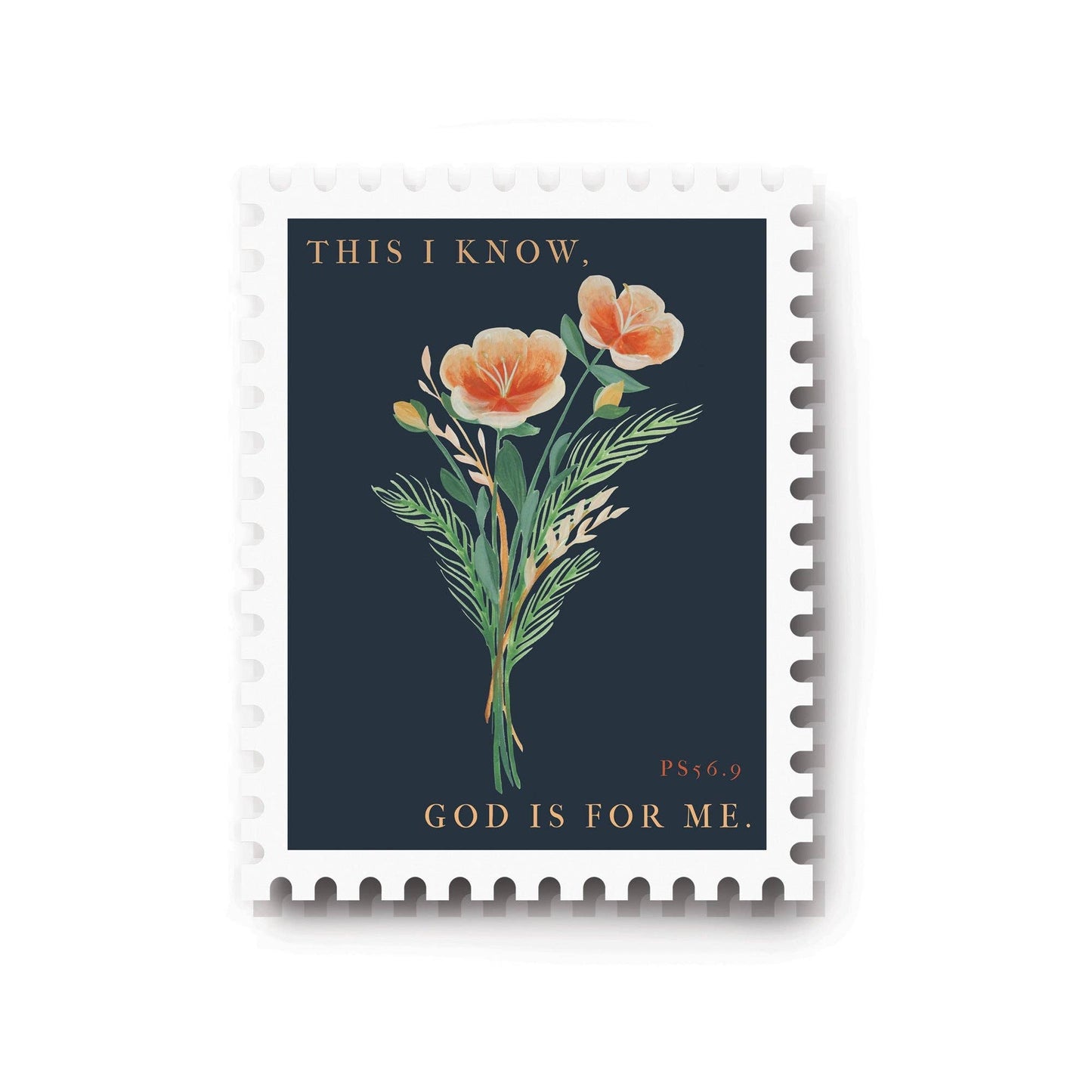 Sticker:Psalm 56:9 Stamp