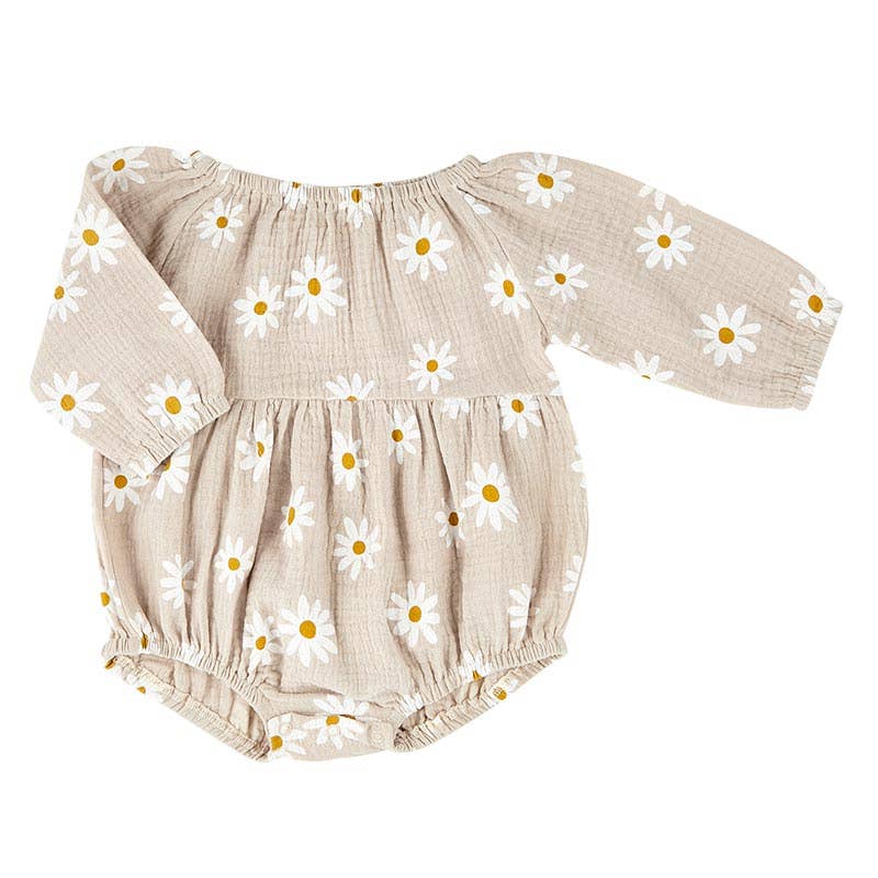 Long Sleeve Romper - Daisy