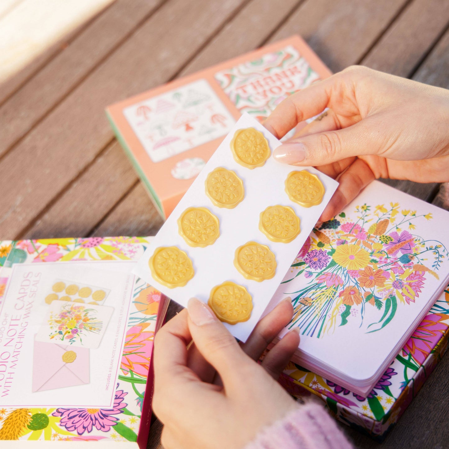 Garden Splash Studio Note Cards with Matching Wax Seals