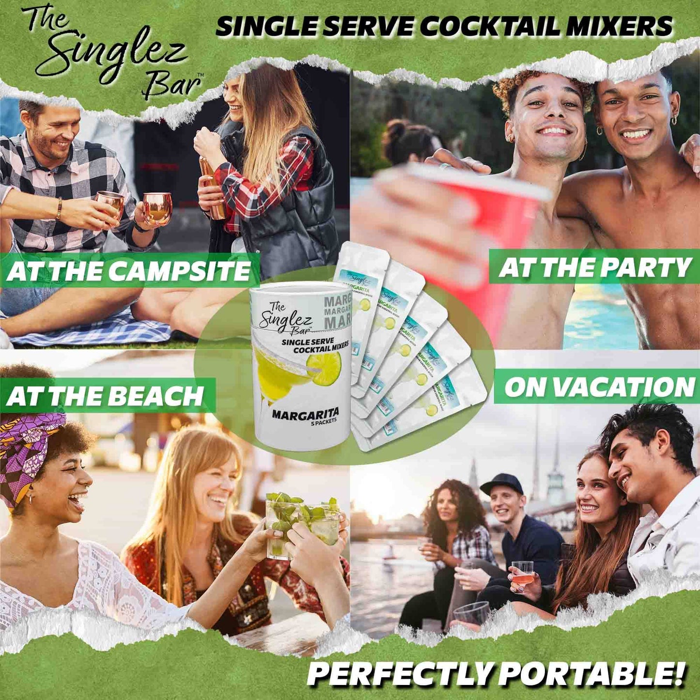 ThousandOaksBarrelCo. - Singlez Bar Margarita- 5-Pack Single Serve Mixers