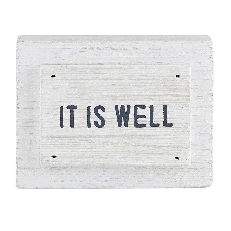 It Is Well Wood Block