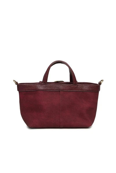 Aspyn Small Belted Sueded Tote Crossbody